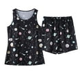 thumbnail image 3 of Womens Pajama Set Cotton Sleepwear Tank & Short Pajamas Sets Fun Prints 2 Piece Pjs, 3 of 4