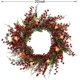 thumbnail image 3 of Coronas navideñas de 20 pulgadas para puerta de entrada, corona de invierno para puerta con bayas rojas, bolas navideñas doradas y rojas para puerta de entrada, interior, exterior, granja, festival,, 3 of 7