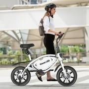 Gocio 14 Foldable Electric Bike, 375Wh 48V Electric Bicycles for Adults Women Teens, Peak 500W City Commuter Cruiser Ebikes, LED Display, E bike One-Piece Tire with 5 Riding Modes UL2849 Certified