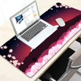 thumbnail image 4 of Mouse Pad Fuji Mountain Painting Large Mousepad Gaming Home Decor Desk Mat, 31.5x11.8 Inch Japanese Sakura Mousepad for Office Desktop Laptop, Non-Slip Rubber Base Waterproof Mouse Mat BDZZSE18, 4 of 7