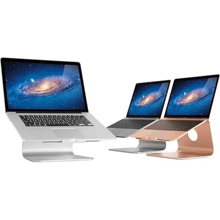 Laptop Stand with Swivel Base, Silver