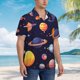 thumbnail image 3 of Fotbe Space Planet Camisa Hawaiana para Hombre Unisex – Camisa Casual de Verano con Botones de Manga Corta de Algodón y Lino,Large, 3 of 7