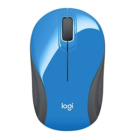 Logitech Wireless Mini Mouse M187 Ultra Portable, 1000 DPI Optical Tracking, 3-Buttons, PC/Mac/Laptop - Blue