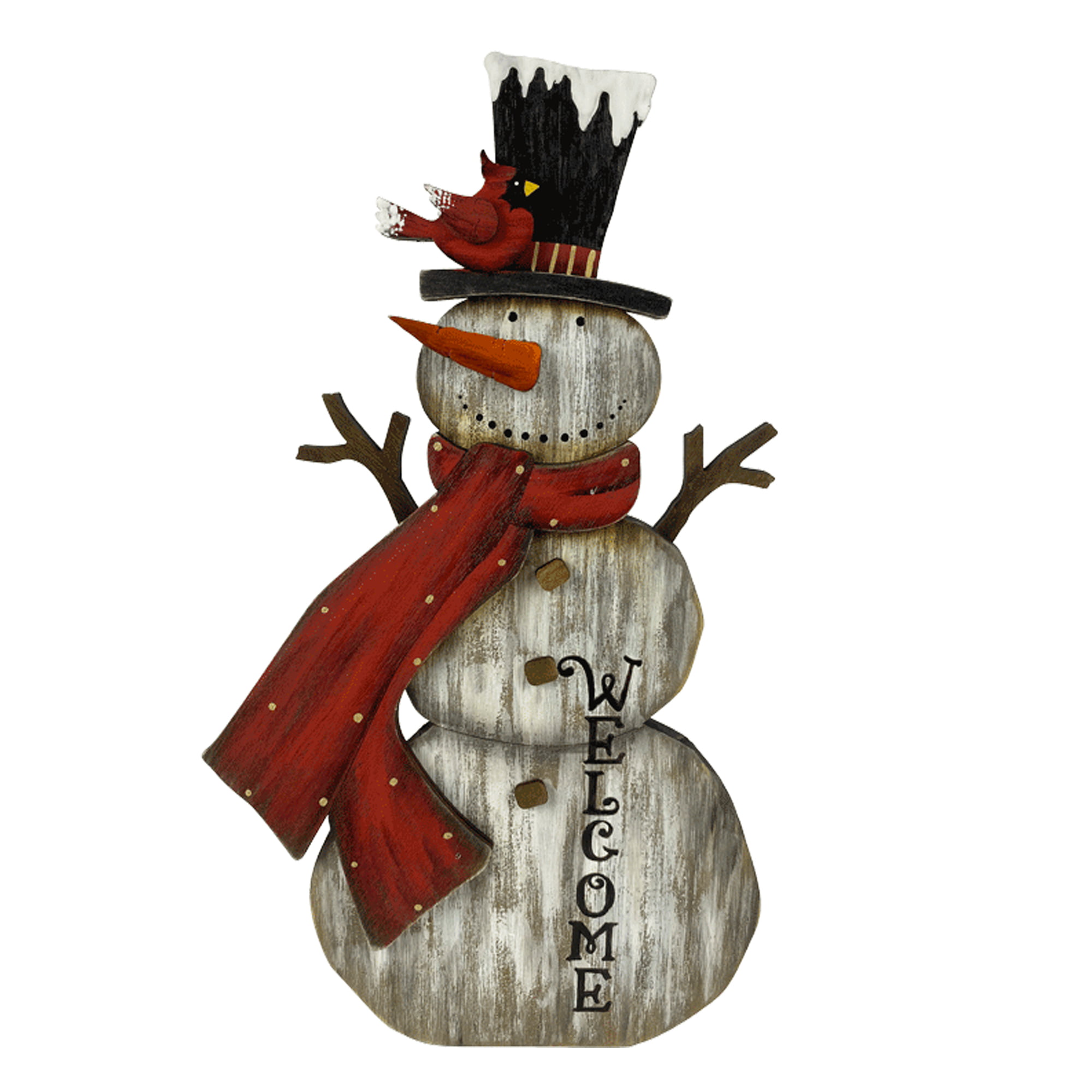 Metal Snowman Easel Decoration Holding Tree 25" NWT 