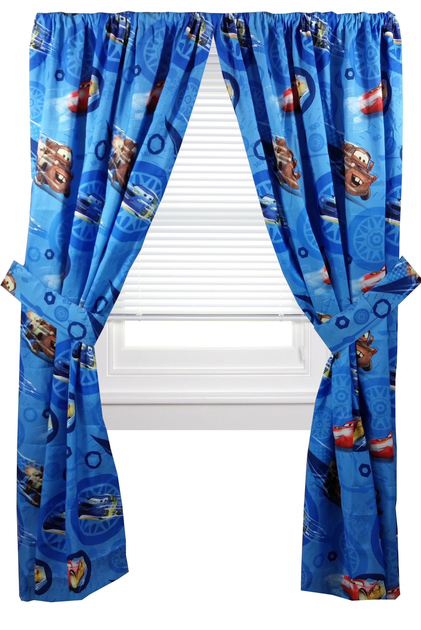 Disney Cars Boys Bedroom Curtains Tie Backs 2 Count Walmart Com
