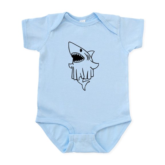 CafePress - Ghost Shark - Baby Light Bodysuit, Size Newborn - 24 Months