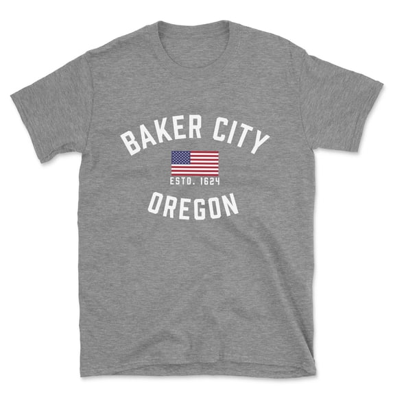 Baker City Oregon Patriot Men's Cotton T-Shirt