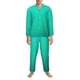 thumbnail image 3 of Balery Turquoise Light Blue Pijama para Hombre de Dos Piezas con Manga Larga, Conjunto de Dormir y Descanso Suave con Bolsillos-Large, 3 of 7
