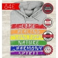thumbnail image 2 of S4E Men's Pride Flag Life Harmony Spirit Hoodie Sweatshirts Medium Sports Grey, 2 of 4