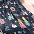 thumbnail image 3 of Dark Blue Princess Castle Pattern Blanket,Comfortable Soft Flannel Throw Blanket,All Season,Warm Lightweight Blankets for Sofa Bed Couch Living Room Chair,30"x40", 3 of 4