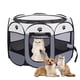 thumbnail image 1 of Parque para perros, 73 x 73 x 43 cm, corralito para cachorros de interior, recinto plegable para perros, gatos y otras mascotas, apto para gatos pequeños, perros y conejos (gris)., 1 of 5