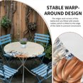 thumbnail image 2 of Thanksgiving Fall Round Tablecloth for 45-54 Inch Tables,Fitted Table Cover with Elastic Edge,Farmhouse Orange Blue Pumpkin Leaf Waterproof Outdoor Table Cloth Protector for Patio Garden Dinner, 2 of 9