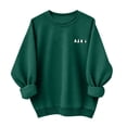 thumbnail image 4 of KEGIRLOM Oversized Halloween Sweaters for Women, Black Cat, Ghost, Pumpkin Print, Long Sleeve, Crew Neck, Halloween Outfits Green, 4 of 6