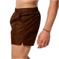 thumbnail image 5 of Busydd Mens Shorts Casual Solid Color Gym Athletic Shorts for Men Summer Beach Elastic Waist Men's Swim Trunks with Pockets, 5 of 6