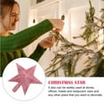 thumbnail image 3 of Nomive Pink Glitter Christmas Tree Topper Shatter-Proof 7.8 Inch Small Christmas Tree Decoration Treetop for Holiday Ornament, 3 of 10