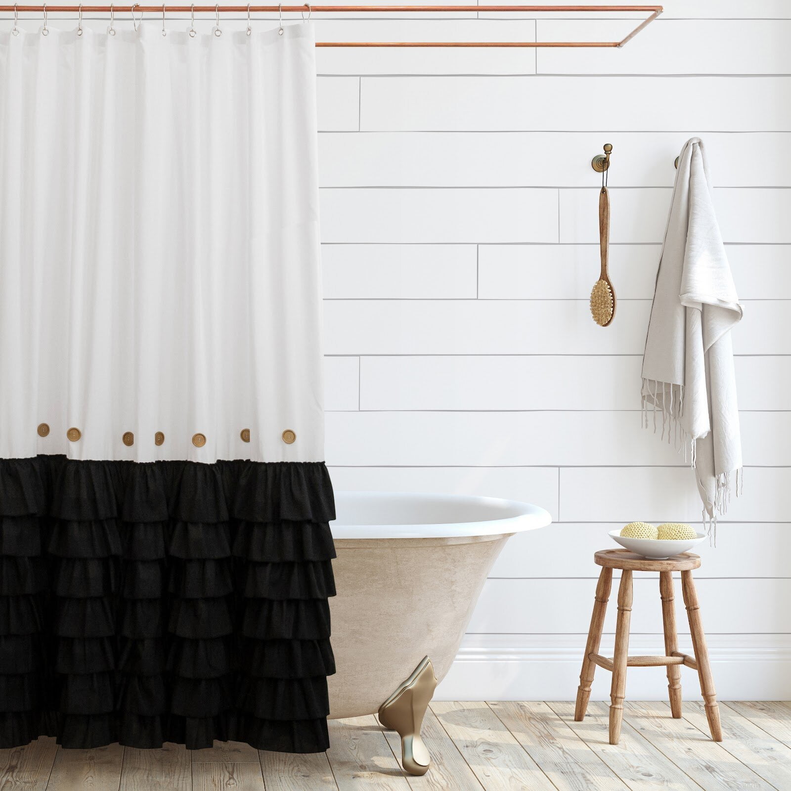 Stylish Afro Make-up Model Girl Waterproof Fabric Bathroom Shower Curtain 72x72" 