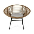 thumbnail image 2 of 2-Piece Outdoor Patio Wicker Chairs, Comfortable All-Weather Conversation Set for Front Porch, Deck, Balcony, and Backyard, Brown, 2 of 5