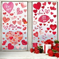 9 Sheets Valentine's Day Window Clings Stickers Decorations,Love Heart Window Decorations Valentine's Window Decals for Home,Office,Valentines Party, Wedding, Anniversary Holiday Decoration Supplies