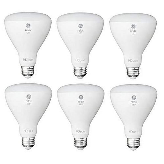 GE Relax 6-Pack 65 W Equivalent Dimmable Soft White Br30 LED Light Fixture Light Bulb