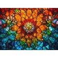 thumbnail image 1 of Puzle Edreded de vitrales con forma de flor de la vida, 1000 piezas, 1 of 8