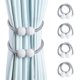 thumbnail image 1 of Alzapaños magnéticos para cortinas, 4 unidades, diseño de perlas, para decoración de ventanas del hogar y la oficina (paquete de 4 unidades), color gris, 1 of 4
