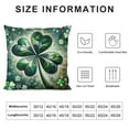 thumbnail image 5 of Orinice  St Patricks Day Lucky Clover Polka Dot Throw Pillow Cover,  Shamrock Cushion Case Decoration for Sofa Couch White, 5 of 5
