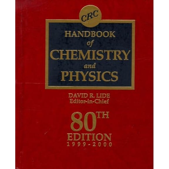 Pre-Owned CRC Handbook of Chemistry and Physics 80th Edition (Hardcover) 0849304806 9780849304804