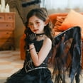 thumbnail image 5 of MUXiin Toddler Halloween Costume 130,Elegant Gothic Lolita Angel Dress Halloween Partymal Events,Black, 5 of 9