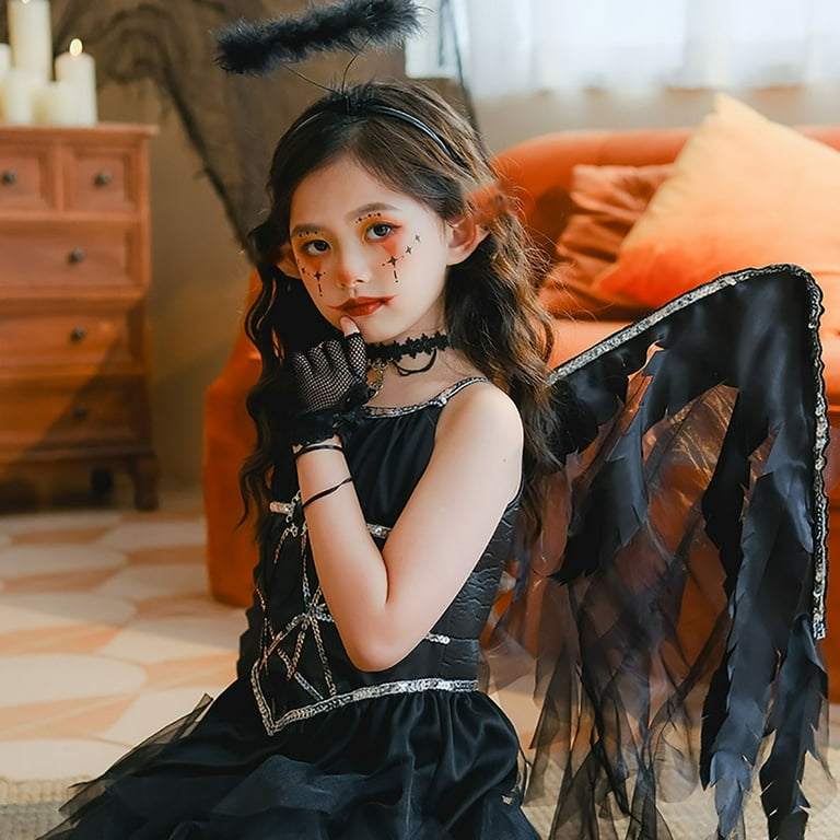 MUXiin Toddler Halloween Costume 130,Elegant Gothic Lolita Angel