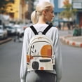 thumbnail image 7 of FORMRS Mini Backpack Purse for Women Quilted Travel Daypack Casual Shoulder Bag, White Abstract Shapes, 7 of 7