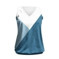 thumbnail image 4 of Womens Colorblock Tank Tops with Banded Bottom, Loose Casual V Neck Sleeveless Tees Shirt Dressy Blouses, 4 of 4