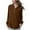 Brown, variant on Plus Size Women's Blouses Solid Color V Neck T-shirts for Ladies Lightweight Smooth Tops Casual Loose Comfy Long Sleeve Blouse Basic Layering Shirts Large Size XL-5XL