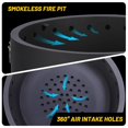 thumbnail image 2 of Yiwa 26 Inch Outdoor Smokeless Fire Pit Table with Bamboo Lid, Removable Ash Pan, Portable Carbon Steel for Backyard & Camping, 2 of 8