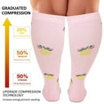 thumbnail image 3 of Plus Size Compression Socks for Women Men 20-30 mmHg 2xl 3xl 4xl , Wide Calf High Tights Long SocksStockings Best Support for Circulation, Running, 3 of 7