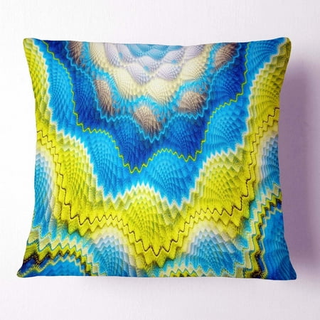Design Art Designart Blue Yellow Spiral Snake Skin Floral Throw