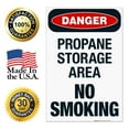 thumbnail image 7 of Propane Storage Area No Smoking Sign, OSHA Danger Sign, 24x36 Corrugated Plastic, 7 of 7