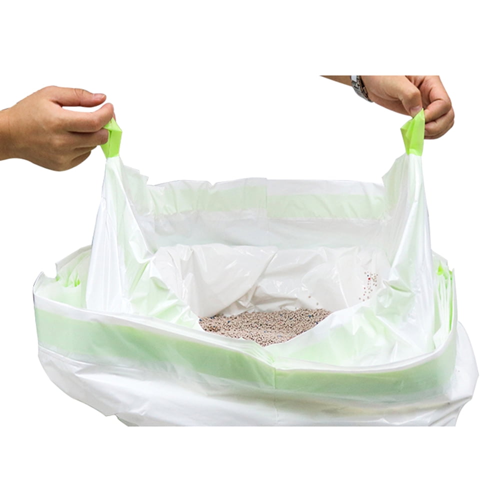 Owsoo Cat Litter Filter Bag Drawstring Litter Sifting Liners Kitty Waste Litter Box Liners Type 1 S