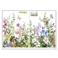 thumbnail image 1 of Cateissary 2 piezas flor planta pegatinas de pared sala de estar arte PVC calcomanías Interior dormitorio cocina papel tapiz 3D DIY decoración Decoración del hogar, 1 of 6