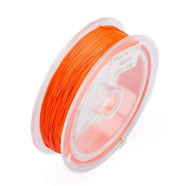 Prettyui 50M 8 Strands Flying Line Backing 20Lb 30Lb Low-Elastic  High-Strength Trout Polyester Braided Fishing Line