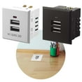 thumbnail image 2 of Zeiwohndc USB Power Socket Embedded USB Desktop Socket Charging Power Socket Module, 2 of 7