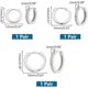 thumbnail image 2 of Juego de 3 pares de aros plateados para mujer, 3 tamaños, pequeños, piercings, aros de plata, 2 of 7