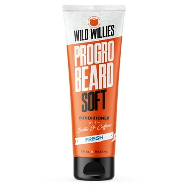 Wild Willies ProGro Moisturizing Fortified Beard Soft Daily Conditioner with Biotin & Caffeine, 4 fl oz