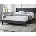 thumbnail image 3 of Queen Size Metal Platform Bedframe No Box Spring Required Gray for Master Bedroom, 3 of 11