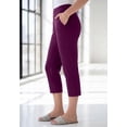 thumbnail image 3 of Roaman's Women's Plus Size Petite Plus Size Soft Knit Relaxed Pull-On Capri Pant, 3 of 6