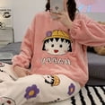 thumbnail image 3 of Nuevo conjunto de pijama de dibujos animados Sanrio Cinnamoroll, nuevo conjunto de pijama de franela de invierno para dormir, pijama para niña, trajes de mujer, ropa para el hogar para parejas, suave, 3 of 5