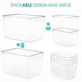 thumbnail image 6 of Stackable Clear Storage Bins with Lids, Large Plastic Storage Bins w Handle, Acrylic Pantry Organization and Storage for Kitchen, Fridge, Cabinet, Refrigerator, Bathroom Organizer, 6 of 9