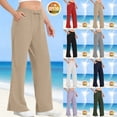 thumbnail image 1 of FRSASU Womens Wide Leg Pants Sun Protection Casual Loose Drawstring Side Split Pants with Pockets White XL(XL), 1 of 8