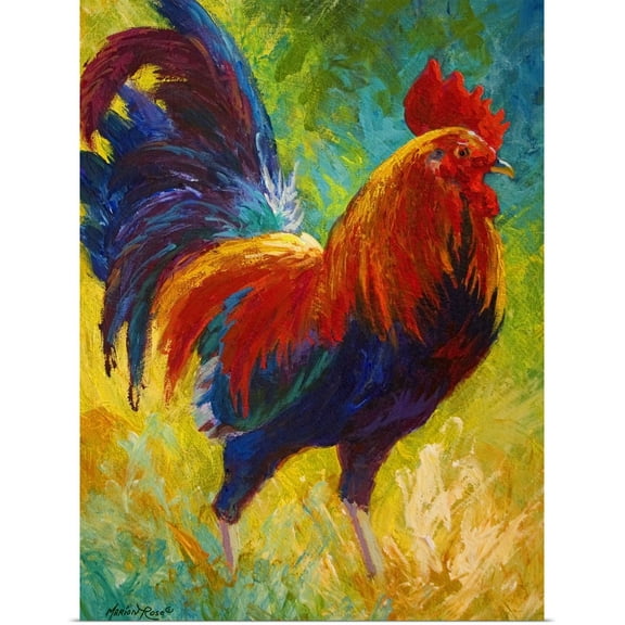 Great BIG Canvas | Rolled Marion Rose Poster Print entitled Hot Shot Rooster