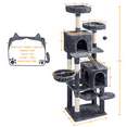 thumbnail image 6 of Yaheetech 71'' H Multi-Level Cat Tree Tower with Condos, Dark Gray, 6 of 10