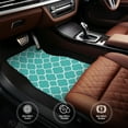 thumbnail image 4 of ZICANCN Waterproof Car Floor Mats Full Set, Green Teal Quatrefoil Automotive Carpet Mats for Vehicle Trucks Suv Jeep, 4 Pieces, 4 of 6